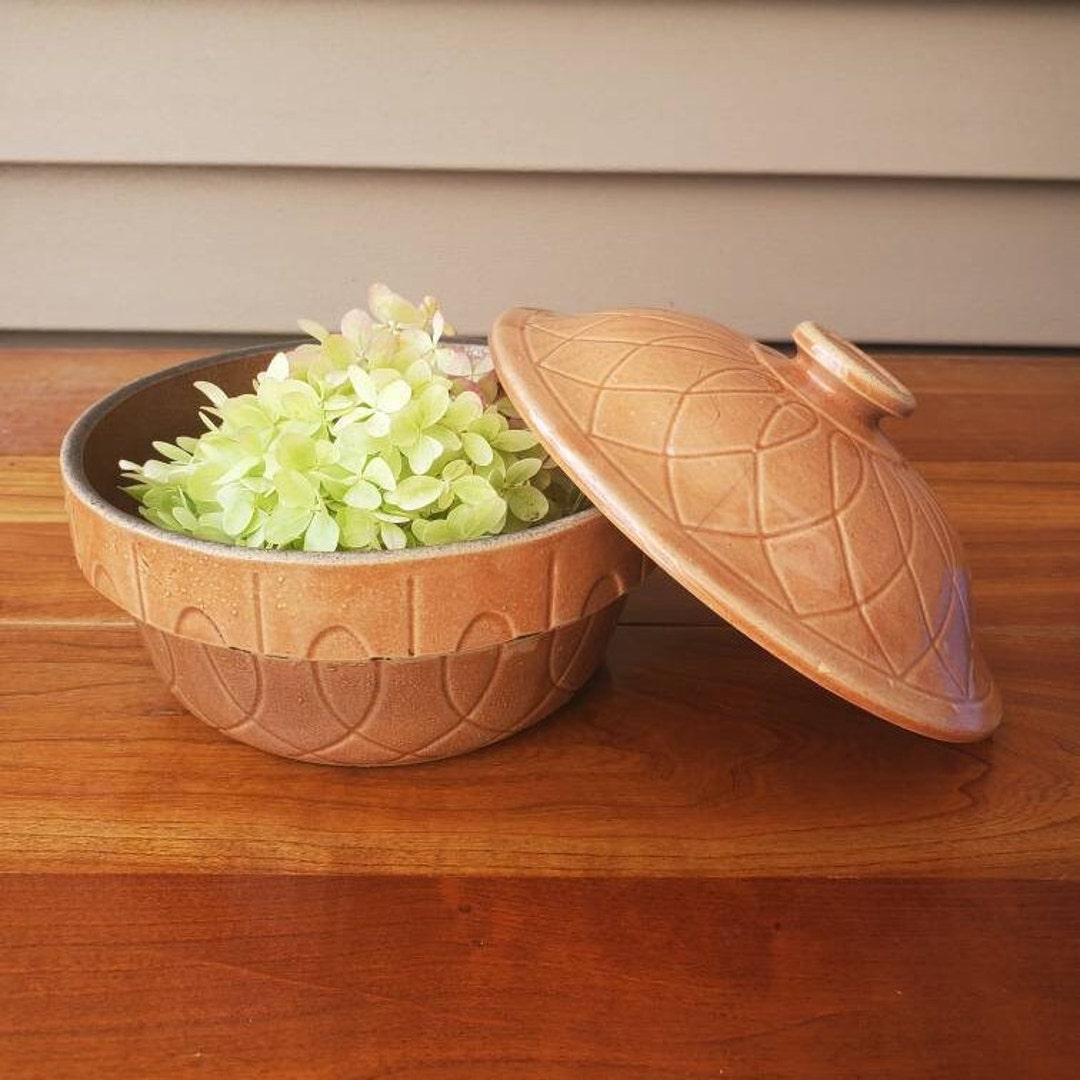 Watt Oven Ware Covered Farmhouse Arch Bowl Pumpkin Etsy