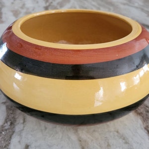 MCM California Pottery 11&quot; Striped Planter