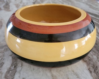 MCM California Pottery 11" Striped Planter