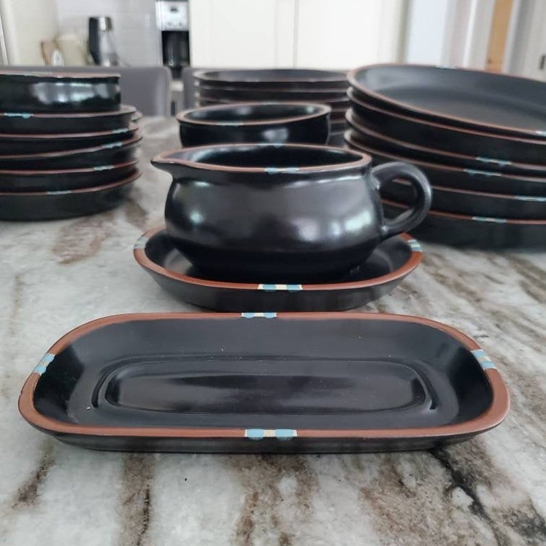 Dansk Mesa Black Dishes Made in Portugal Etsy