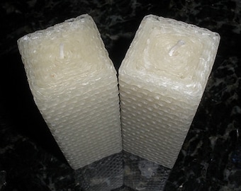 Square Tapers Beeswax Pillar Candle