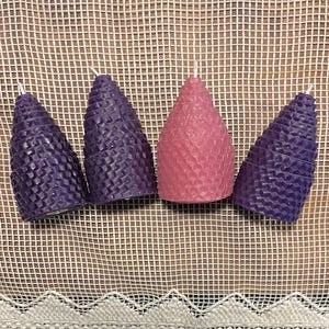 Advent Pure Beeswax Candles in two wide-base styles