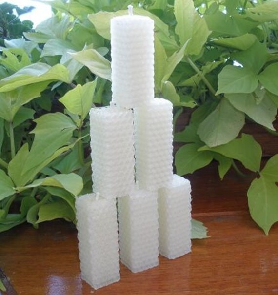 Items similar to Square Taper Minis Beeswax Candles, Set of 6 on Etsy
