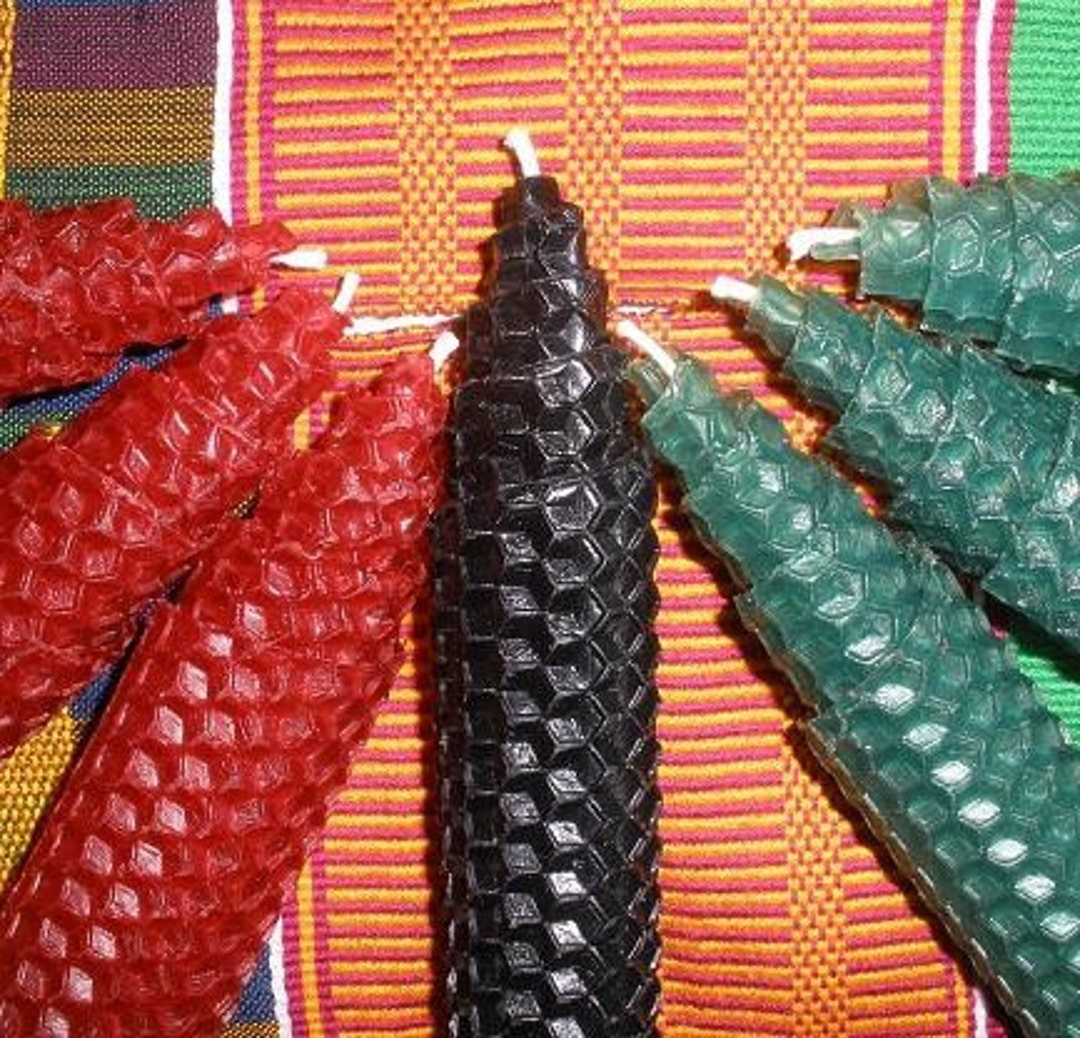 Kwanzaa Pure Beeswax Candles, 1 X Multiple Lengths Etsy