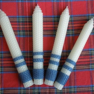 Colonial Stripes Beeswax Candles, Set of 2 image 1