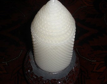 Pure Beeswax Pillar Candle. 3" wide