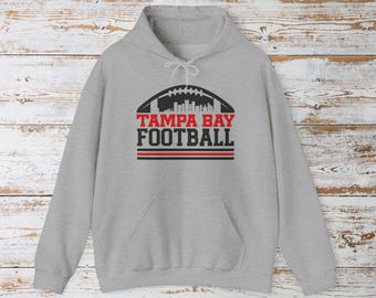 Tampa Bay Football Hoodie, Trendy City Skyline Shirt, Vintage Retro Shirts, Bucs Life Game Day Apparel, Tailgate Gift For Him