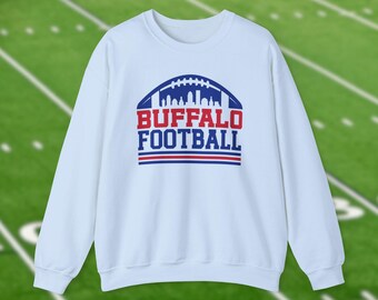 Buffalo Football Sweatshirt, Trendy City Skyline Fan Shirt, Sunday Vintage Retro Shirts, Game Day Mafia Apparel, Tailgate Gift For Him