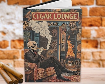Cigar Journal Book, Lounge Notebook, Review Cigars Bourbon Whiskey Scotch  Pairings, Man Cave Decor Art, Jot Tobacco Flavor, Gift for Him