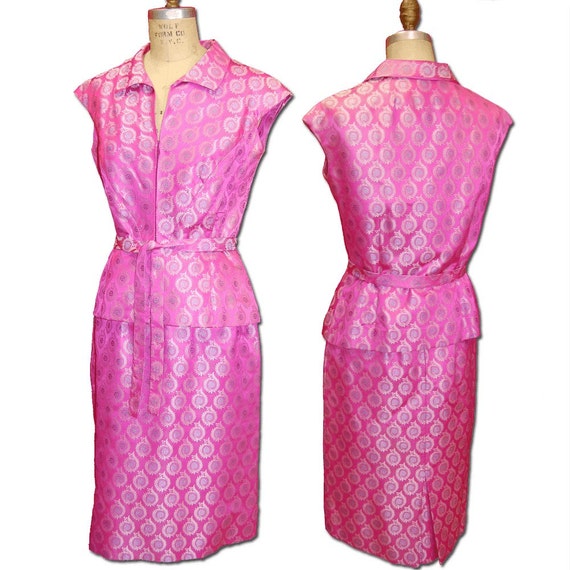 Adele Simpson Silk 2 Piece Dress