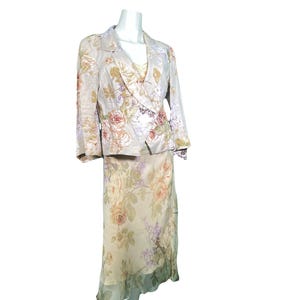 Floral Skirt Suit 1990s Renato Nucci