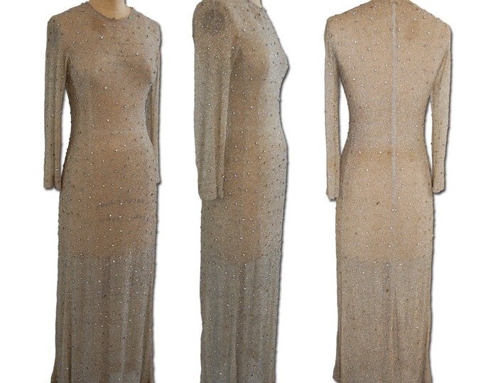 1960s Vintage Beaded Evening Gown Lois Hunt Etsy