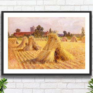 Heywood Hardy Giclée Print: English Country Harvest Scene