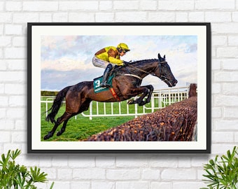 Galopin Des Champs & Paul Townend: Irish Jumps Racing Legend Horse Racing Art Print