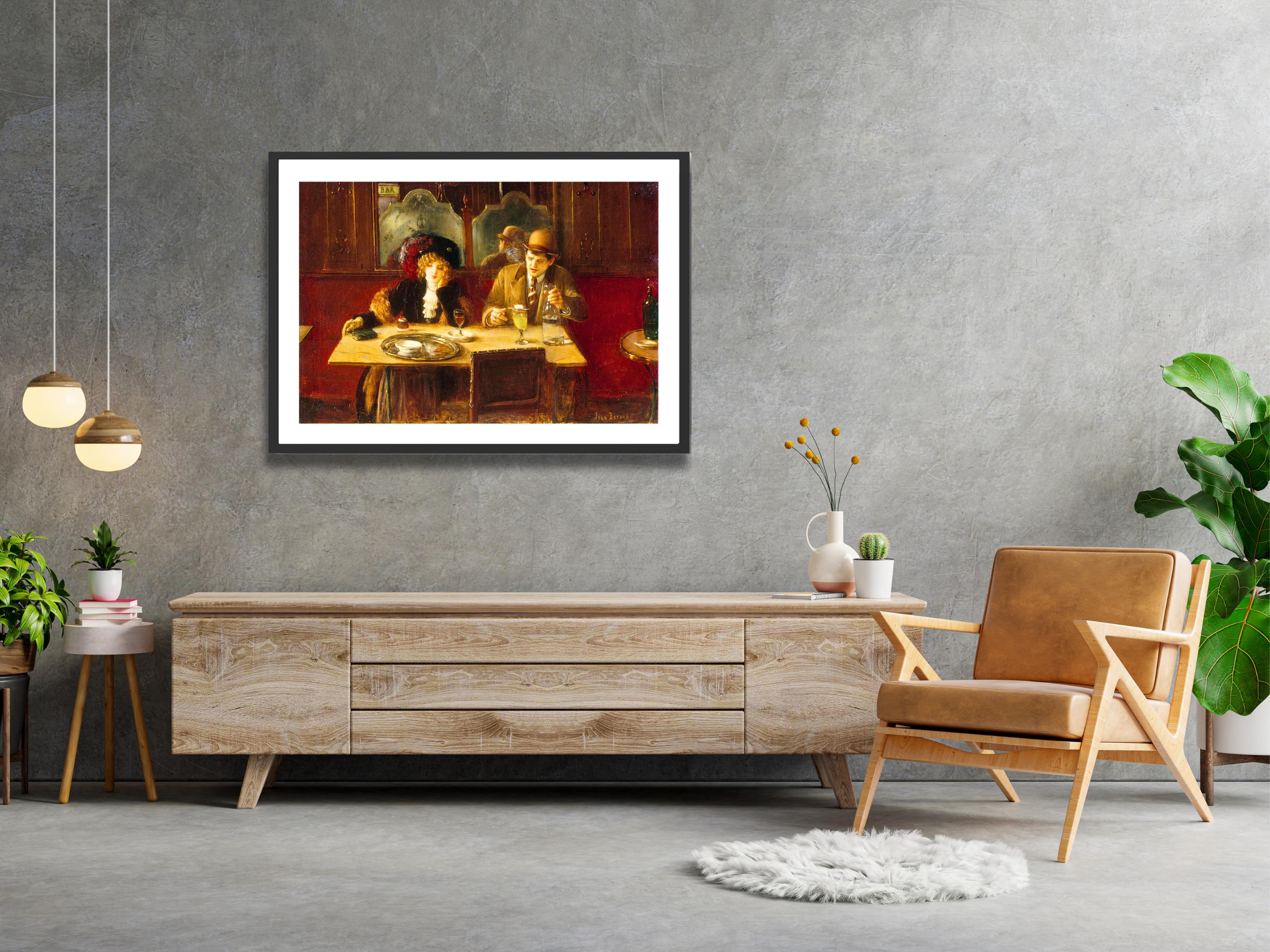 Jean Beraud 'au Cafe' Giclee Print: Parisian Cafe Scene Wall Art