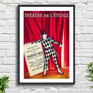 Manifesto teatrale francese vintage rosa brillante Leonetto Cappiello 'Theatre De L'etoile' Stampa giclée Art Noveau o stampa giclée incorniciata Regalo ideale