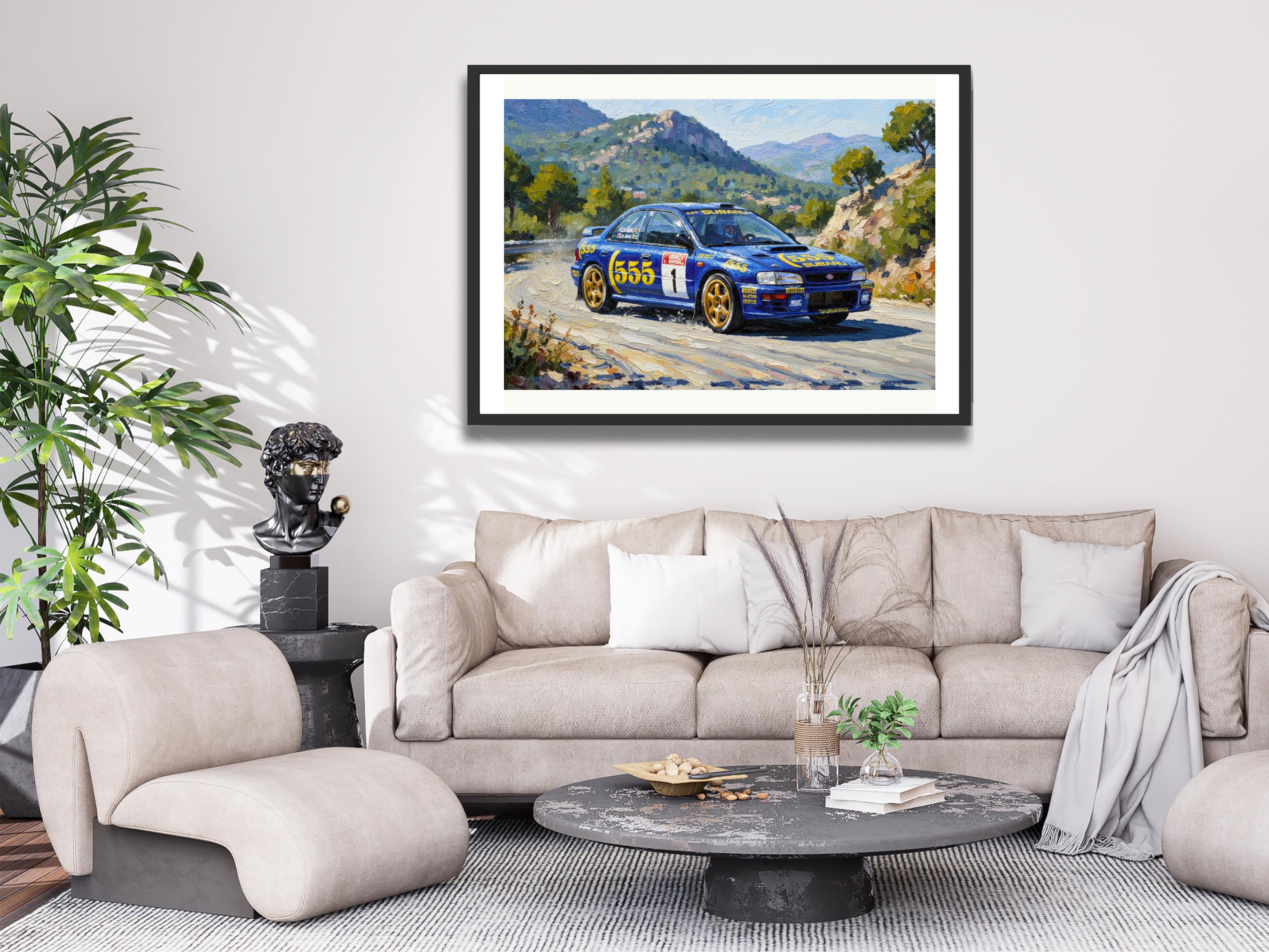 Subaru Impreza 555 Group A Rally Car: 1995 Tarmac Rally Wall Art