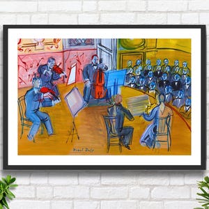French Artist Raoul Dufy  &#39;Le Quintette&#39; 1948 Impressionist figurative art giclee print or framed giclee print. Ideal housewarming gift.