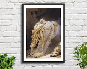 Impresión Giclée de Orfeo y Eurídice: Obra de arte de la mitología griega