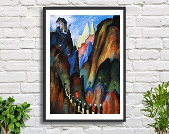 Marianne von Werefkin The Way of the Cross II: Expressionist Spiritual Wall Decor Modernist Style Print