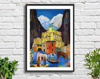 Marianne von Werefkin City of Sorrow: Expressionist Masterpiece Landscape Wall Art Print