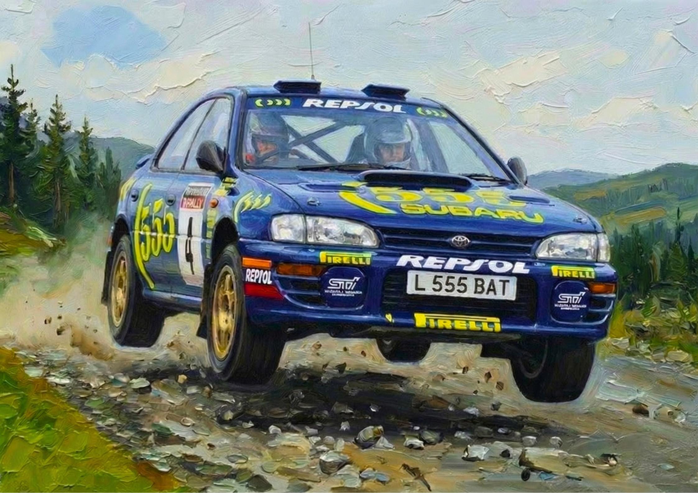 Colin Mcrae Subaru Impreza Group A Rally Car: Kielder Forest 1995