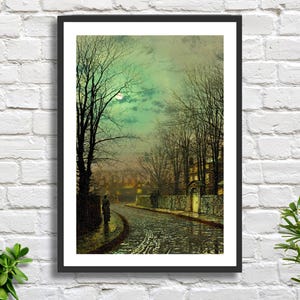 John Atkinson Grimshaw &#39;The Tryst&#39; Giclee Print: Moonlit Country Scene