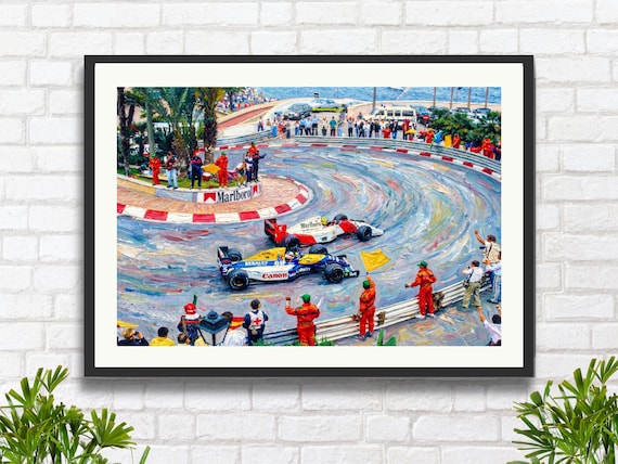 Ayrton Senna & Nigel Mansell Race Finish: 1992 Monaco Grand Prix