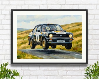 Ari Vatanen Ford Escort MK2 Rally Car: 1982 Manx International Rally Print or Canvas