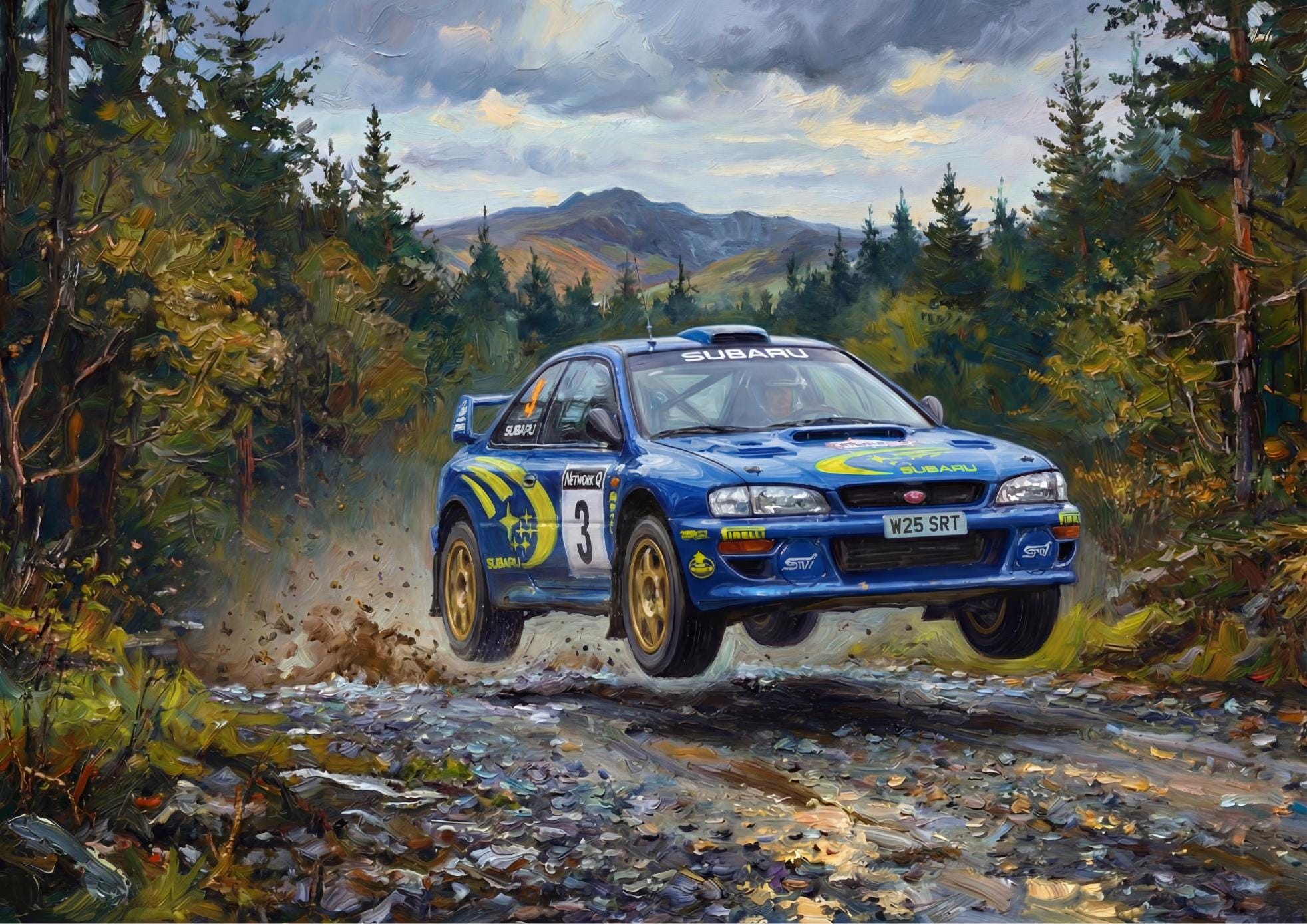 Subaru Impreza WRC S6 Rally Car, Crychan Forest: Richard Burns