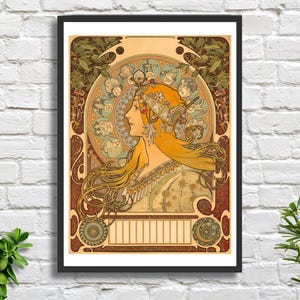 Alphonse Mucha Zodiac Print: Art Nouveau Belle Epoque Giclée Wall Art