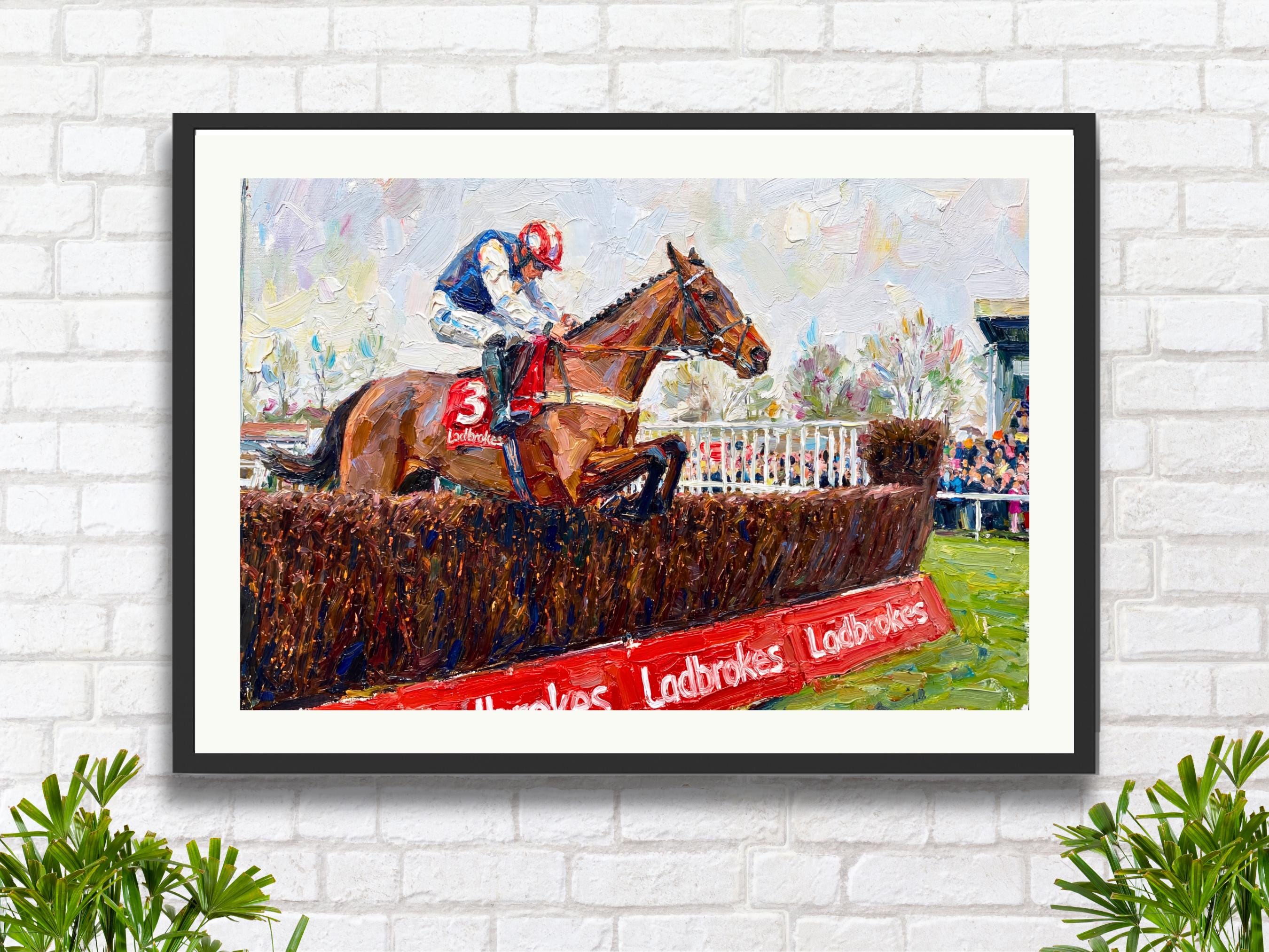 Jeu De Société Vintage Steeple Chase Avec Cheval En Métal Et Boîte D