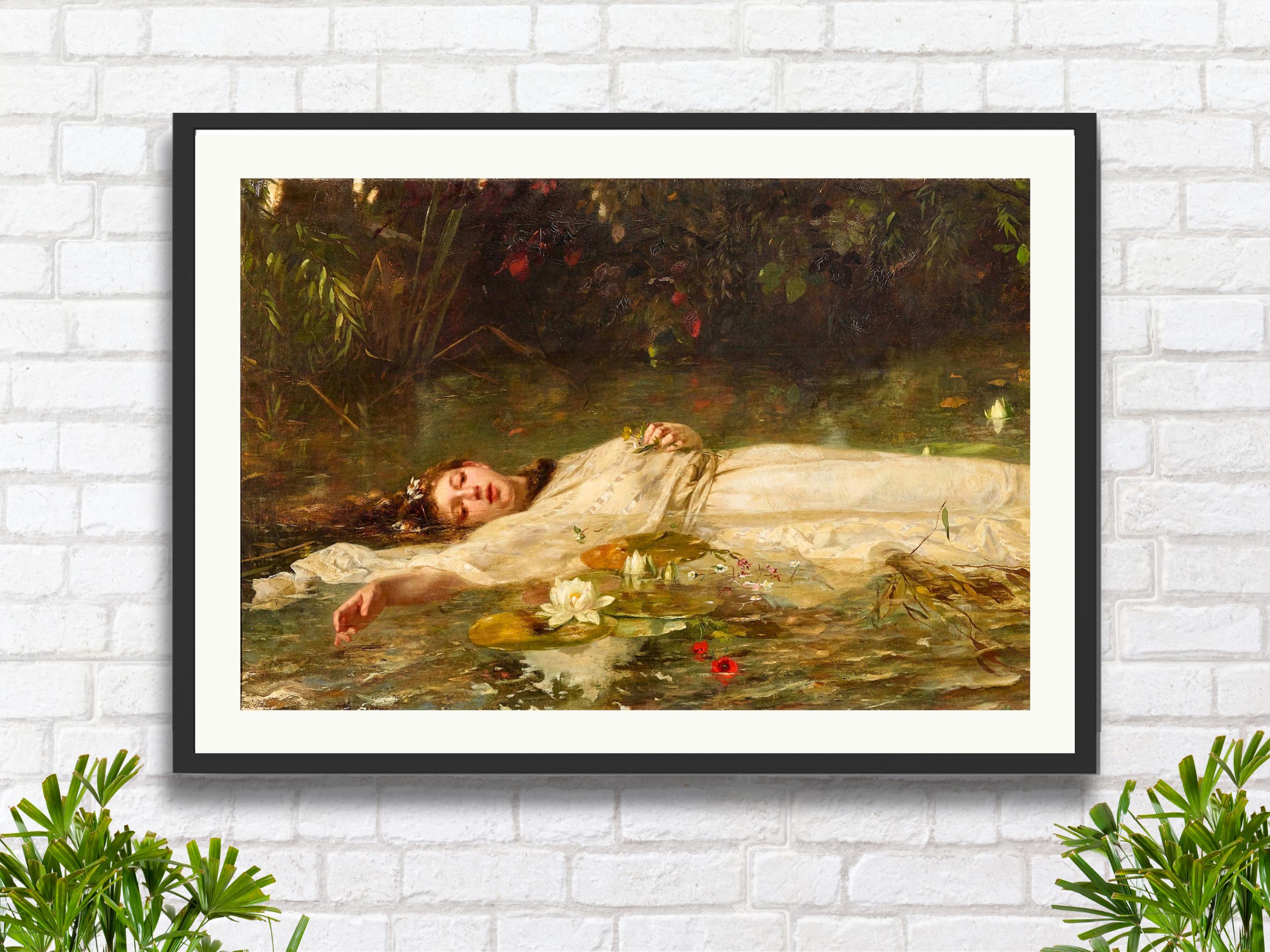 28 Ophelia de Friedrich Wilhelm Theodor Heyser, toile d'art de