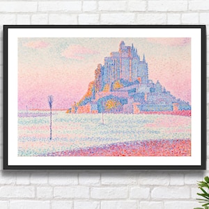 Paul Signac Mont Saint-Michel Art Print: Neo-Impressionist Landscape Giclee