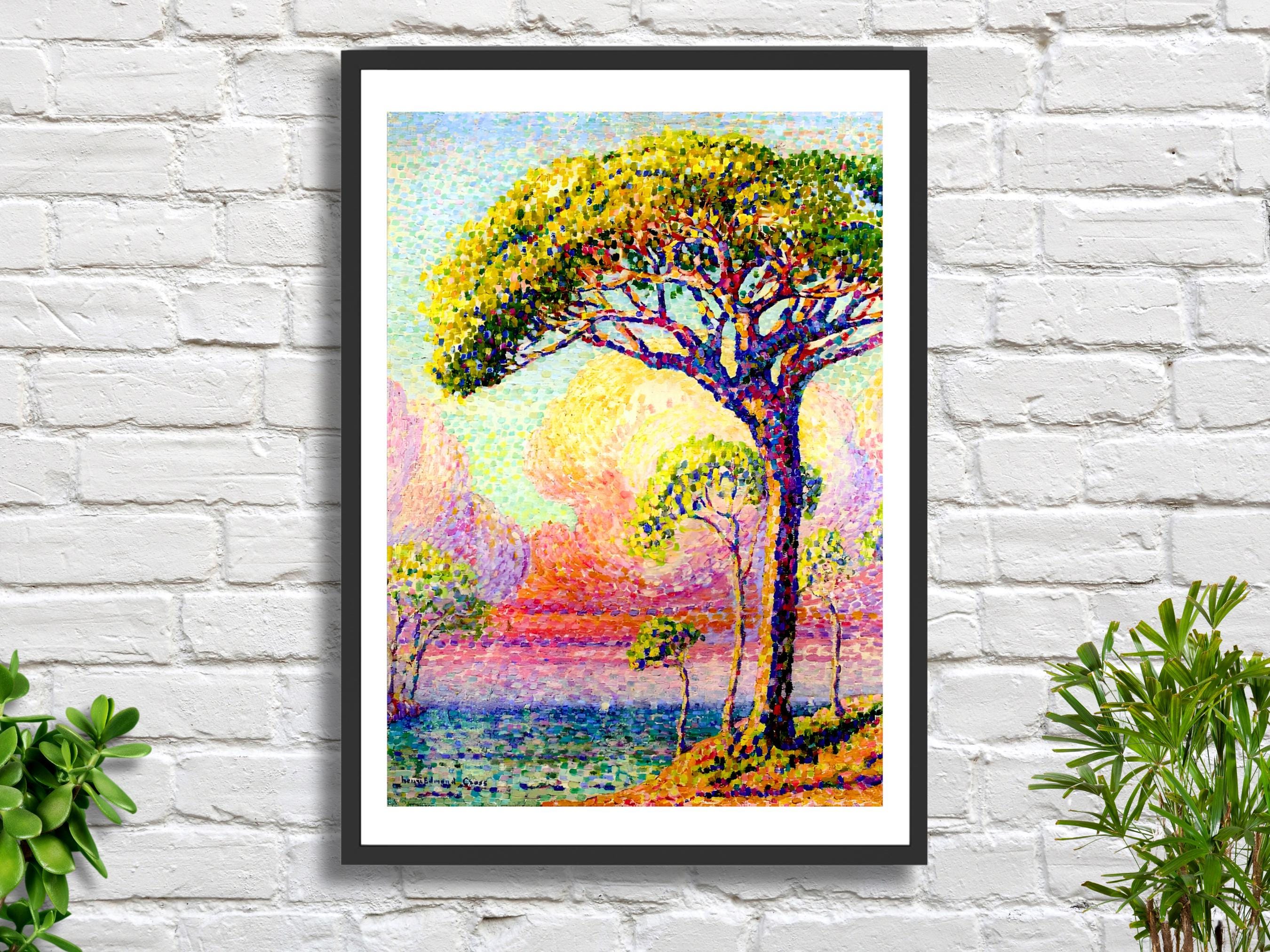 Henri Edmond Cross 'A Pine Tree' Giclee Print: Neo-impressionist
