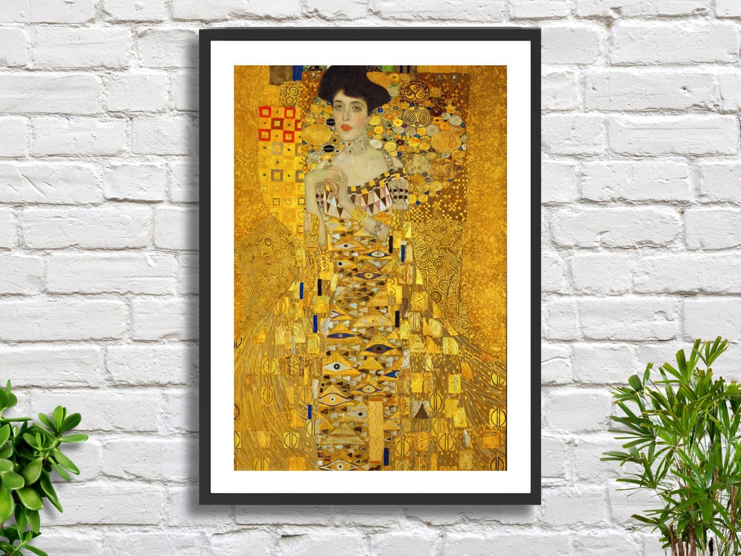 Gustav Klimt Adele Bloch-bauer Print: Austrian Symbolist Gold Wall Art ...