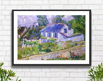 Van Gogh Houses at Auvers Giclée Print: French Countryside Landscape Art