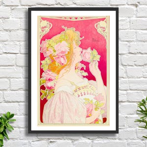 Henri Privat-Livemont 'J.C. Boldoot Eau de Cologne; Parfumerie Amsterdam', stampa giclée o incorniciata di un poster d'epoca di un profumo d'artista francese.