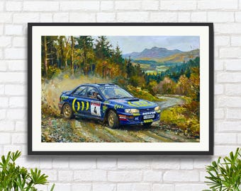 Subaru Impreza Rally Car Colin Mcrae L555BAT: Penmachno Forest