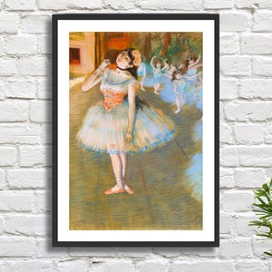 Quadro da parete "Balletto" di Edgar Degas, "La Stella", ballerina di danza classica, artista francese, arte figurativa, stampa giclée o stampa incorniciata. Regalo ideale.