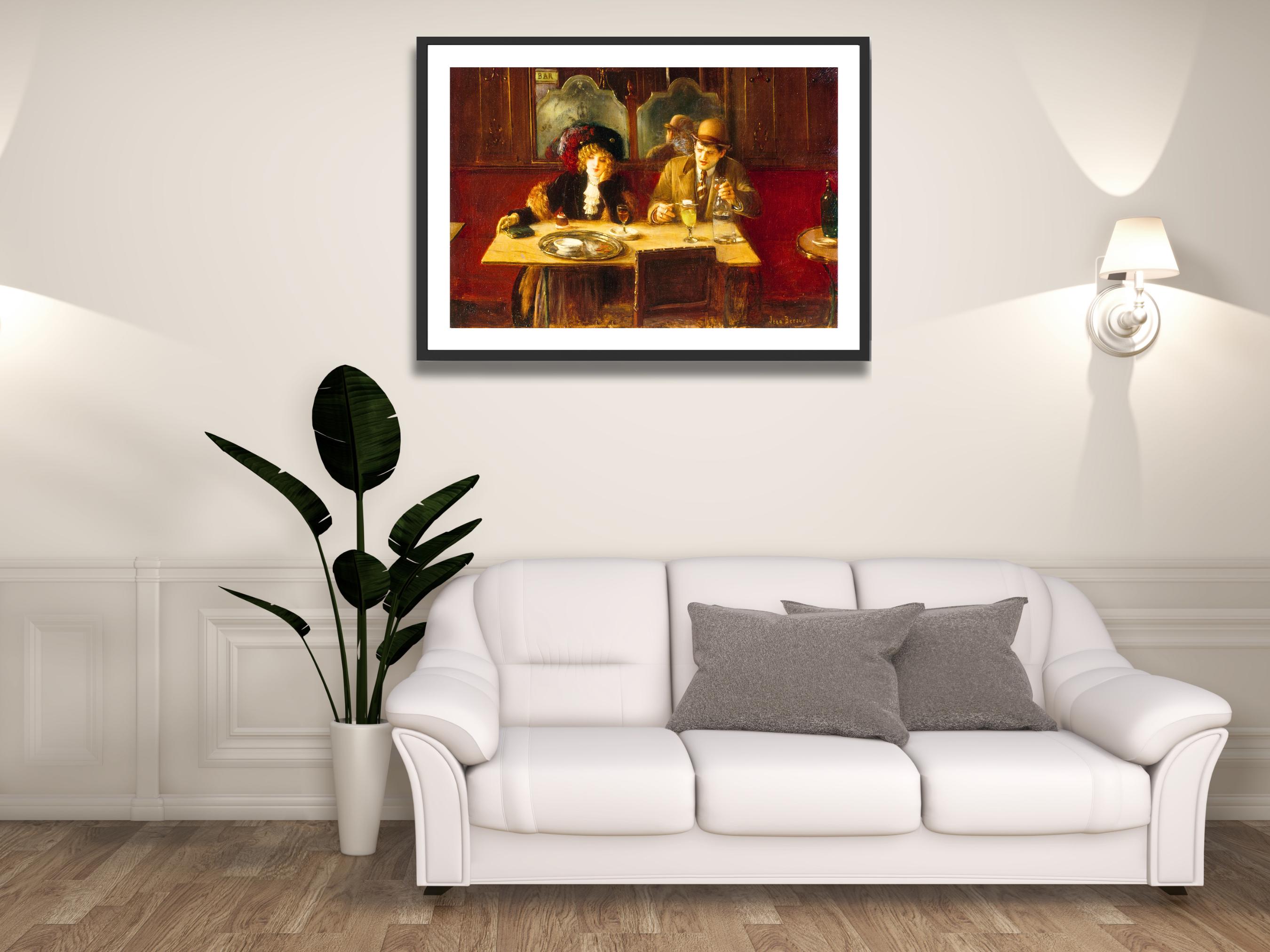 Jean Beraud 'au Cafe' Giclee Print: Parisian Cafe Scene Wall Art