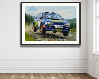 Colin Mcrae Subaru Impreza Group A Rally Car: Kielder Forest 1995