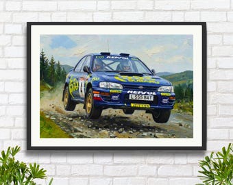 Colin Mcrae Subaru Impreza Group A Rally Car: Kielder Forest 1995