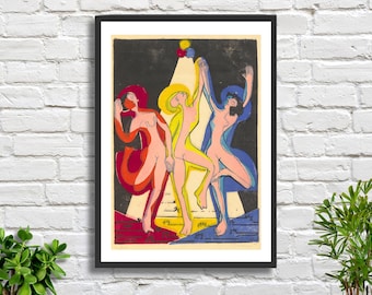 Ernst Ludwig Kirchner &#39;Dance of Colours&#39; Abstract Art Giclee Print
