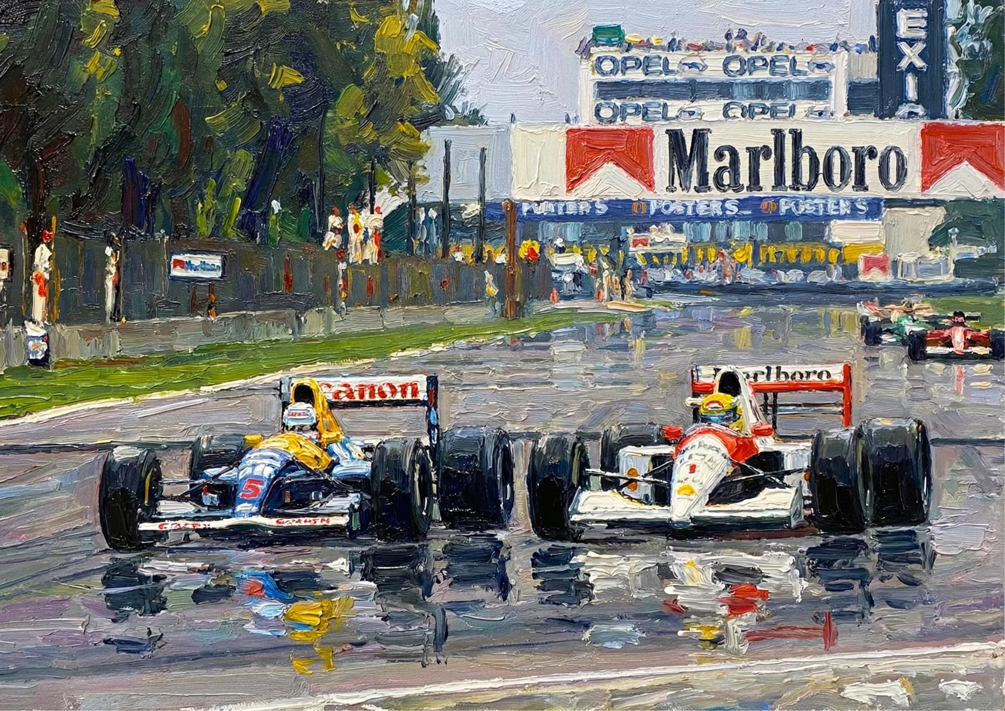 Ayrton Senna & Nigel Mansell Side-by-side Duel: 1991 Mexico Grand