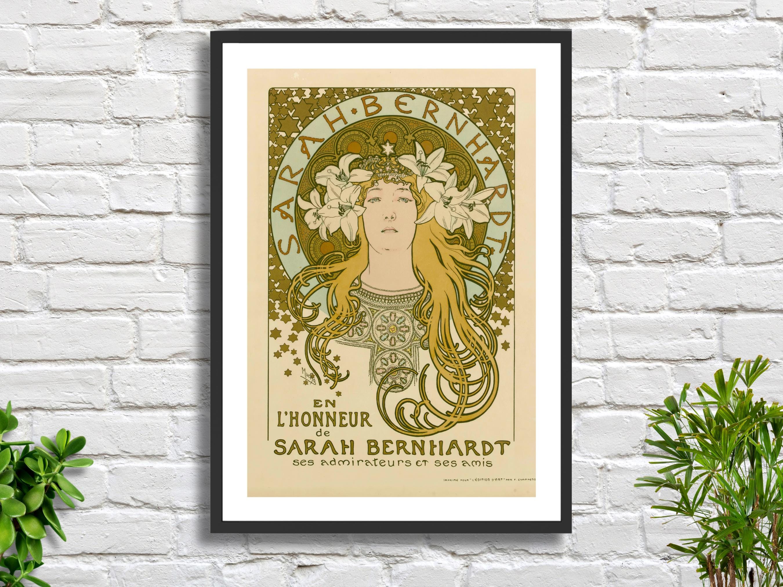 Alphonse Mucha Sarah Bernhardt Poster: Vintage Art Nouveau Giclee