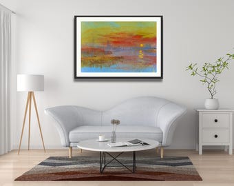 Scarlet Sunset Giclee Print: Joseph Turner English Romantic Art - Etsy