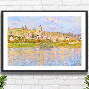 Monet &#39;Vetheuil&#39; Giclee Print: French Impressionist Landscape Art