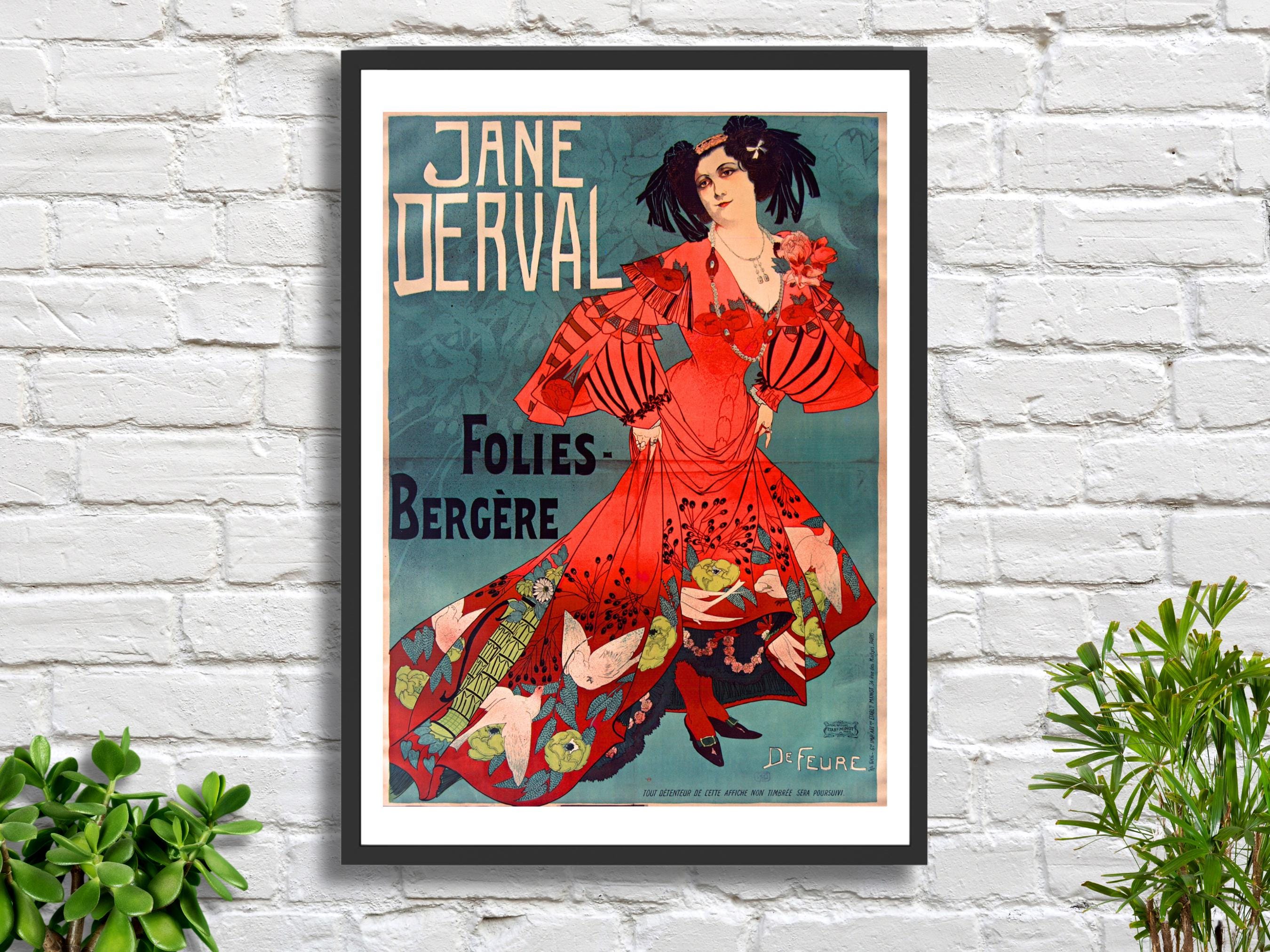 Jane Derval Art Nouveau Poster: Georges De Feure, Paris