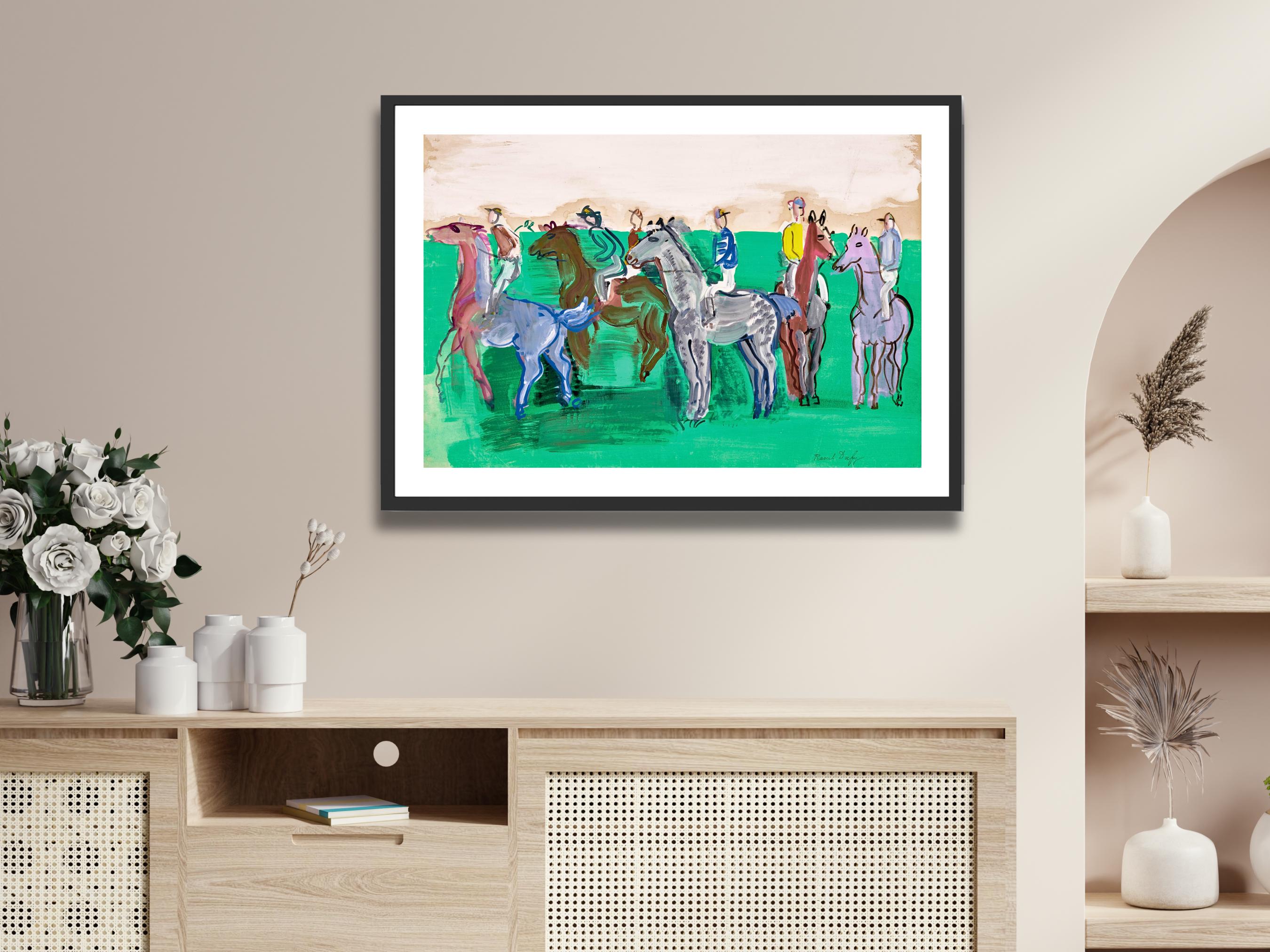 ラウル・デュフィ「騎手と馬」ジクレー版画：フランス印象派の競馬